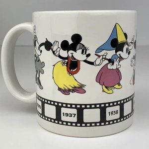 Vintage Disney Minnie through the years Coffee Mug by Applause ceramic 10 fl oz